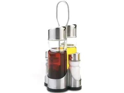 Set de aceitera, vinagrera y especieros